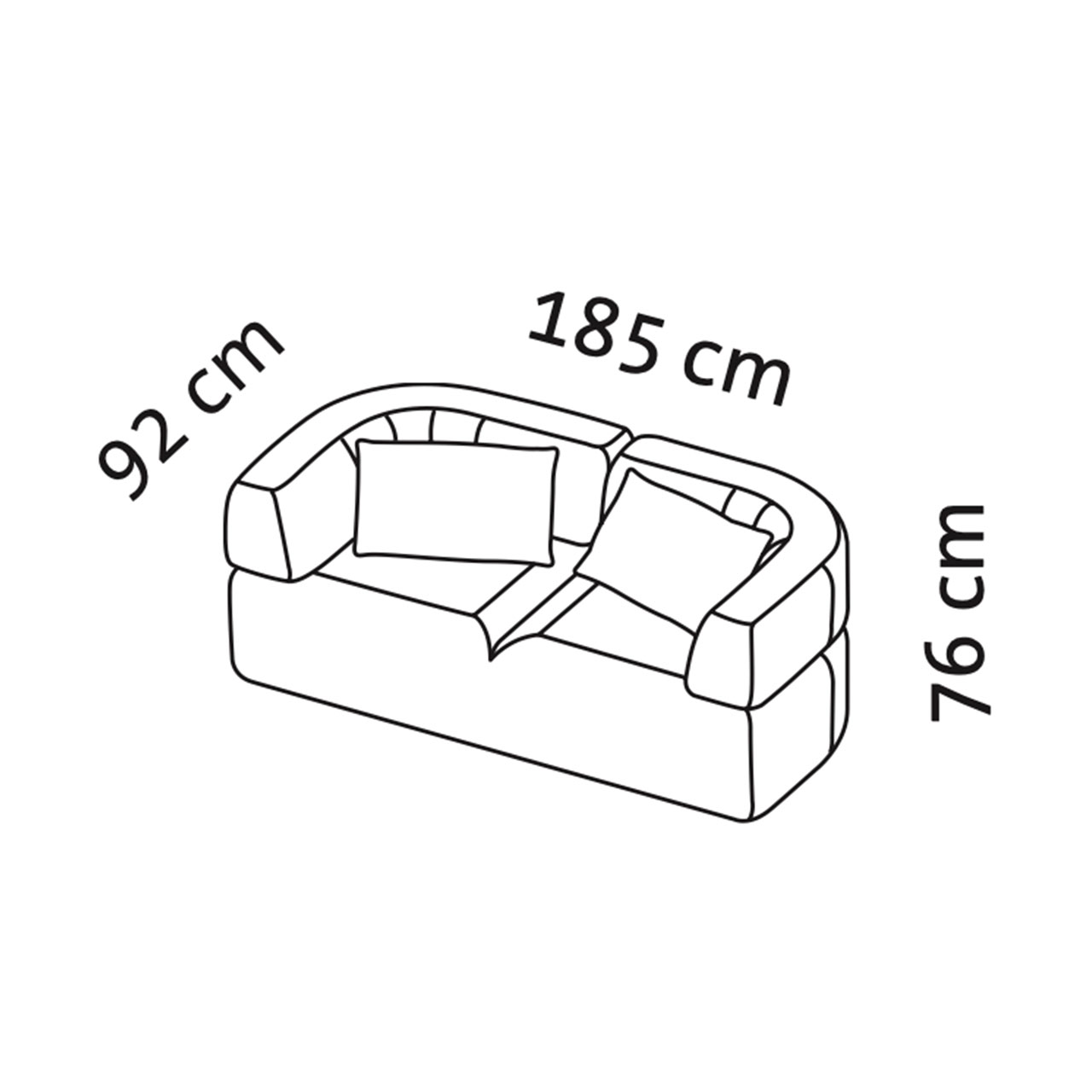 Maßzeichnung brühl all together Sofa 73605. Maßzeichnung für das all together Sofa 73605.