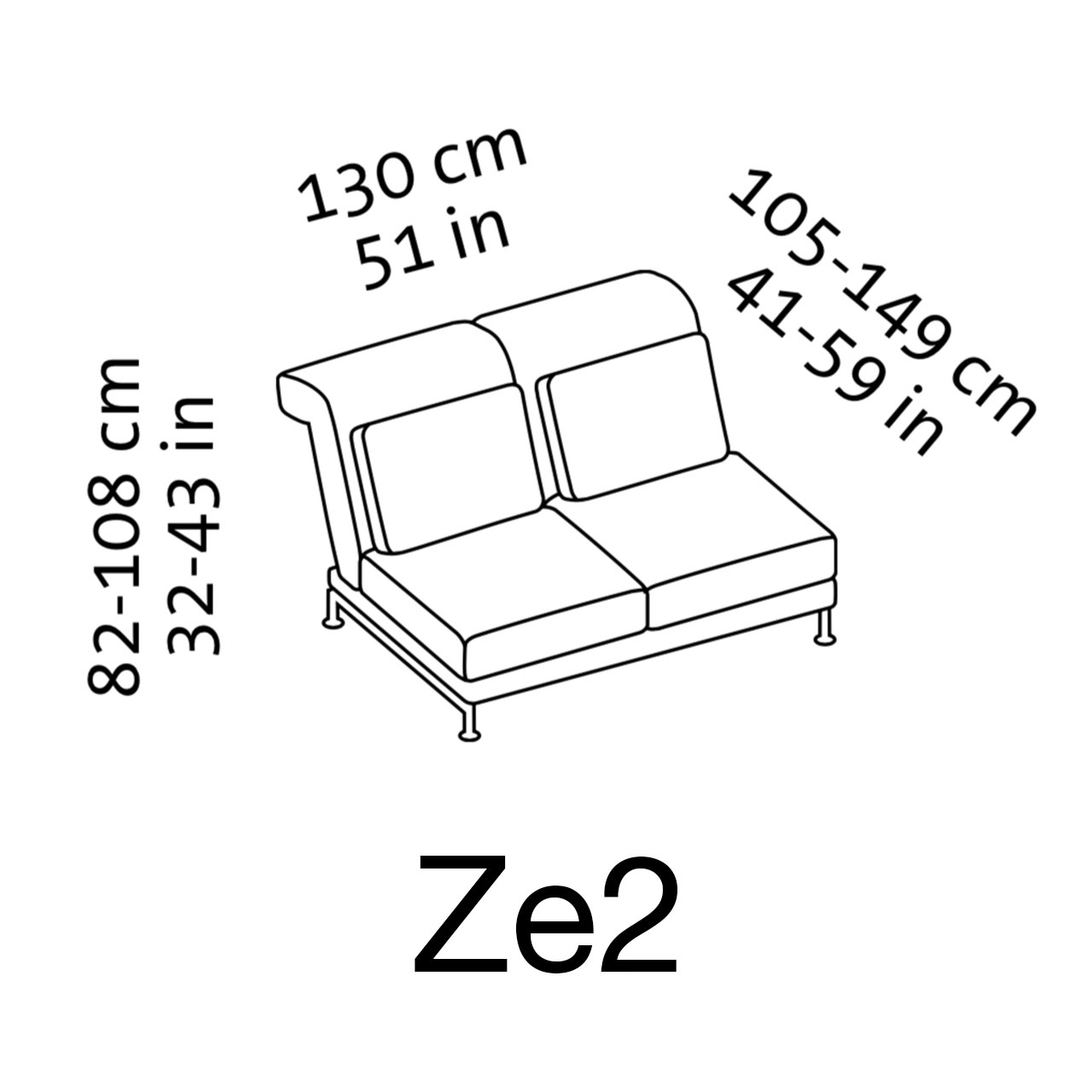 Maßzeichnung brühl moule small 73246 Maßzeichnung brühl moule small Zwischenelement 2-Sitzer