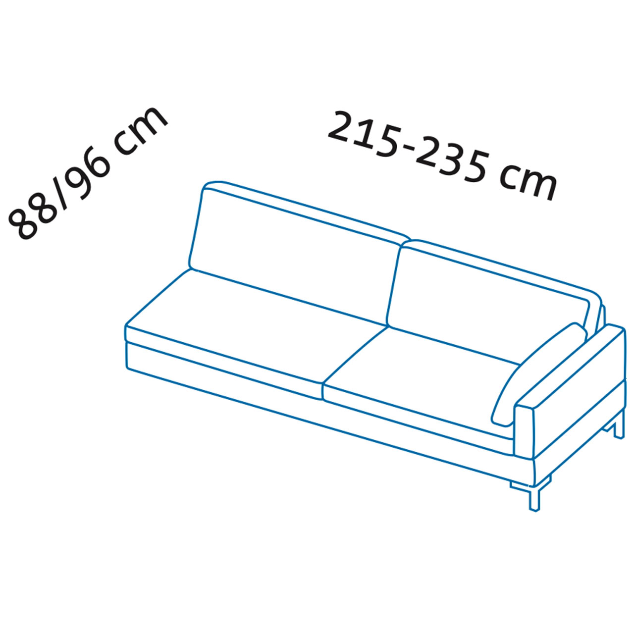 Maßzeichnung alba system Anstellsofa Z2 Maßzeichnung alba system Anstellsofa Z2
