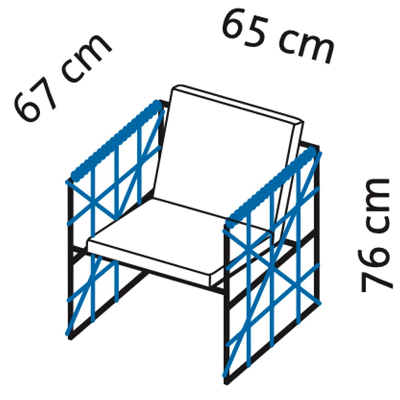 Maßzeichnung brühl grace Sessel 68023. Maßzeichnung für den Sessel grace 68023.