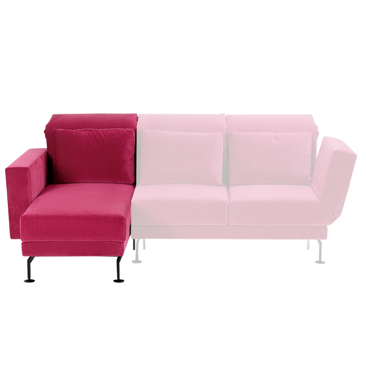 brühl moule small - Longchair XS Armlehne links 73232