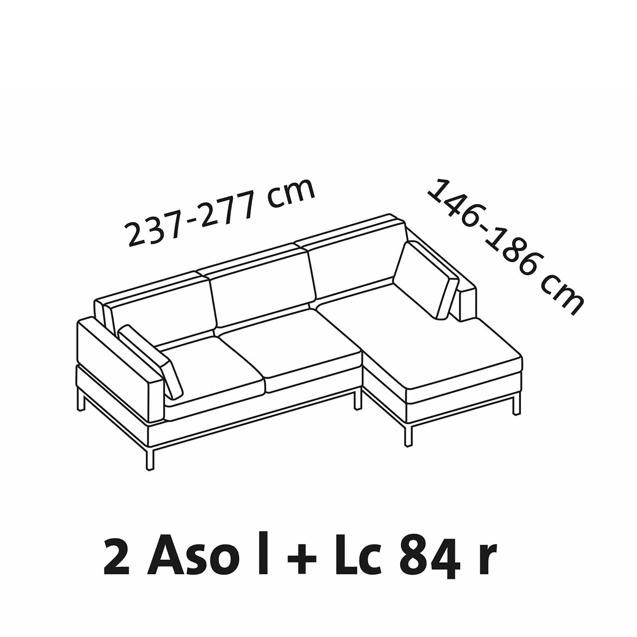 Maßzeichnung brühl tomo soft 72430 + 72439 Maßzeichnung brühl tomo soft Eckgarnitur
