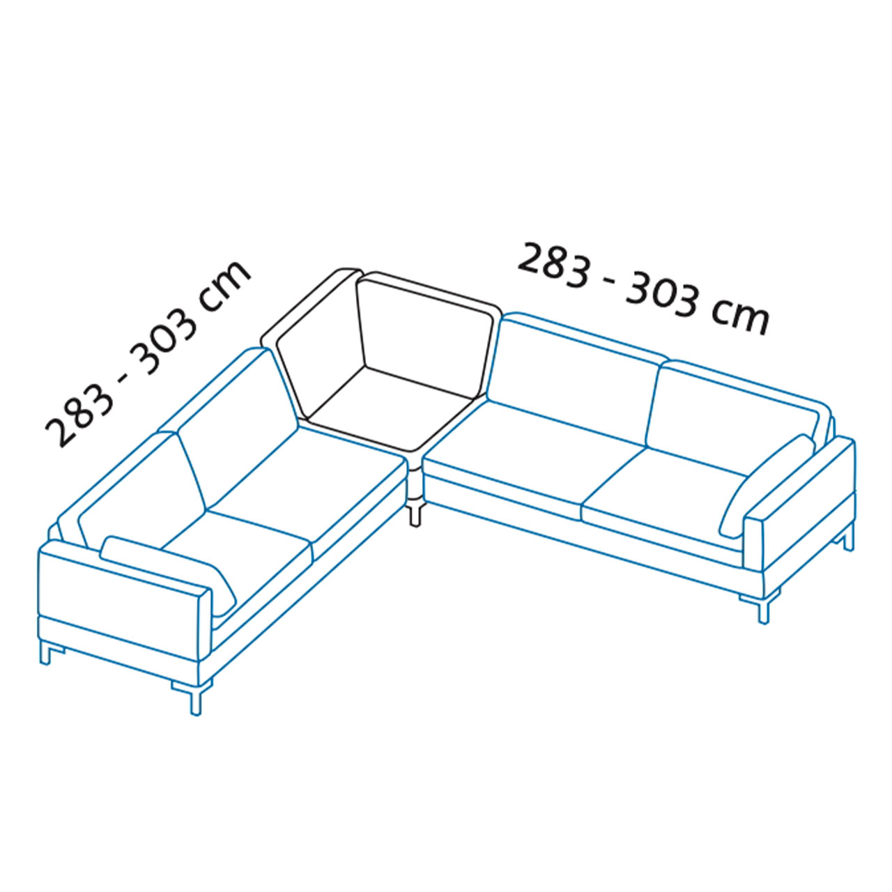 Maßzeichnung alba system Garnitur Y1 + E + Y2