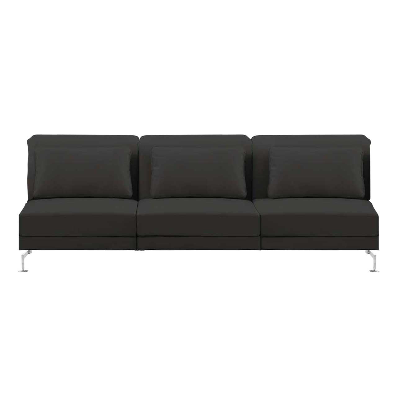brühl moule medium - Zwischenelement 73148 Dreisitziges Zwischenelement für brühl moule in schwarzem Stoff mit Metallkufen.