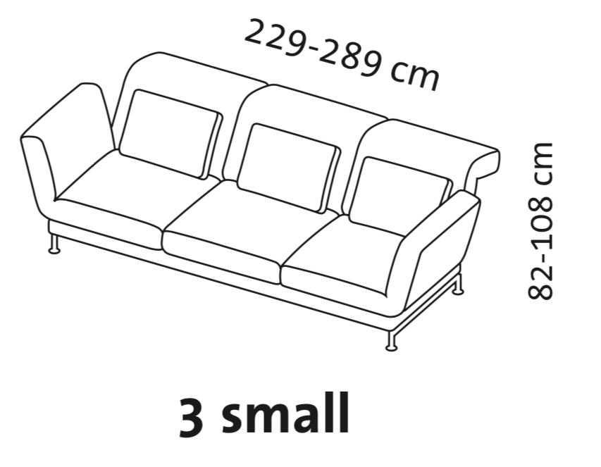 Maßzeichnung brühl moule small 73212 Maßzeichnung brühl moule small Sofa 3-Sitzer