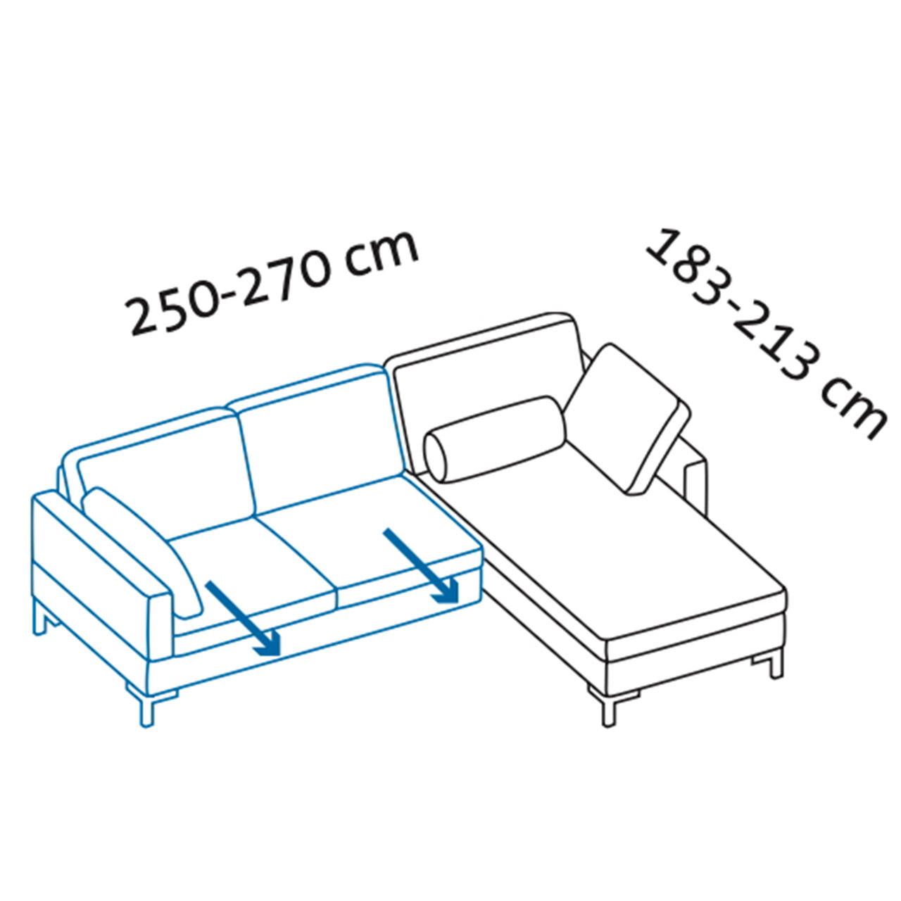 Maßzeichnung alba Garnitur W1 + A2