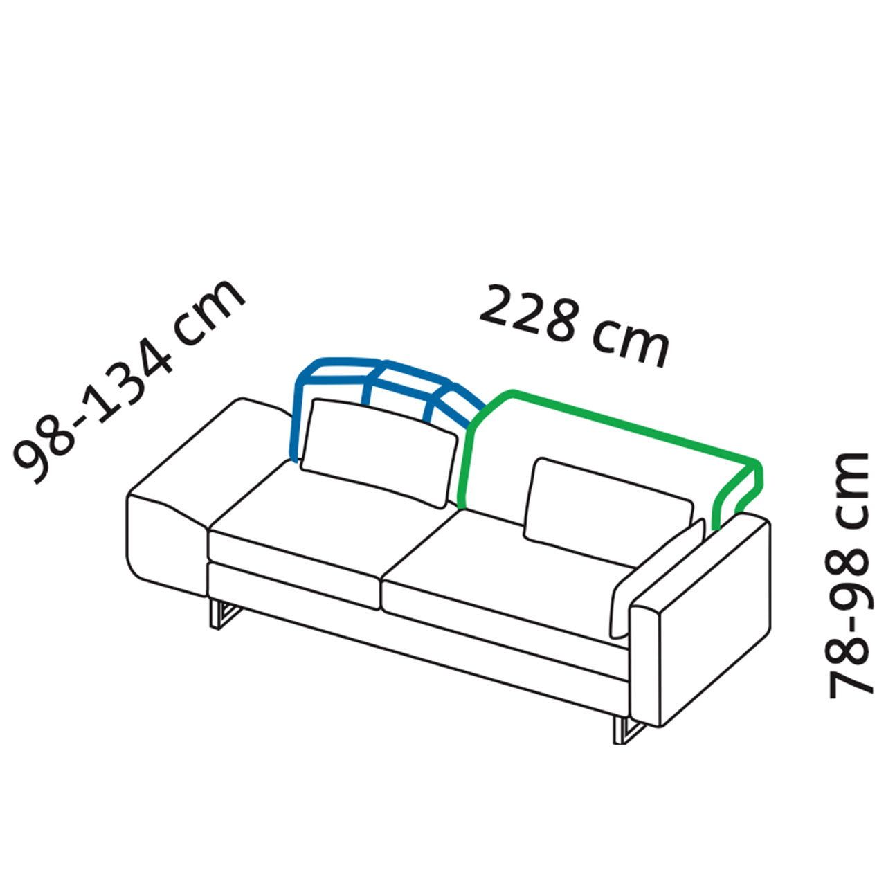 Maßzeichnung brühl embrace 69610 Maßzeichnung brühl embrace Sofa