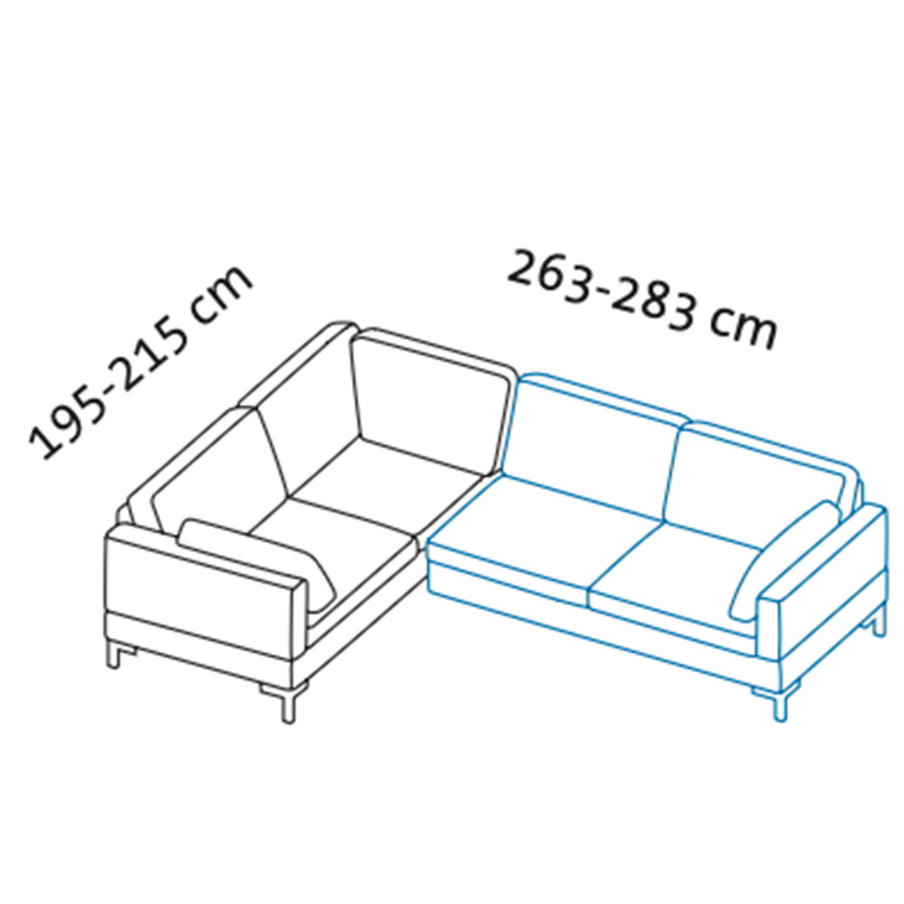 Maßzeichnung alba system Garnitur B1 + X2