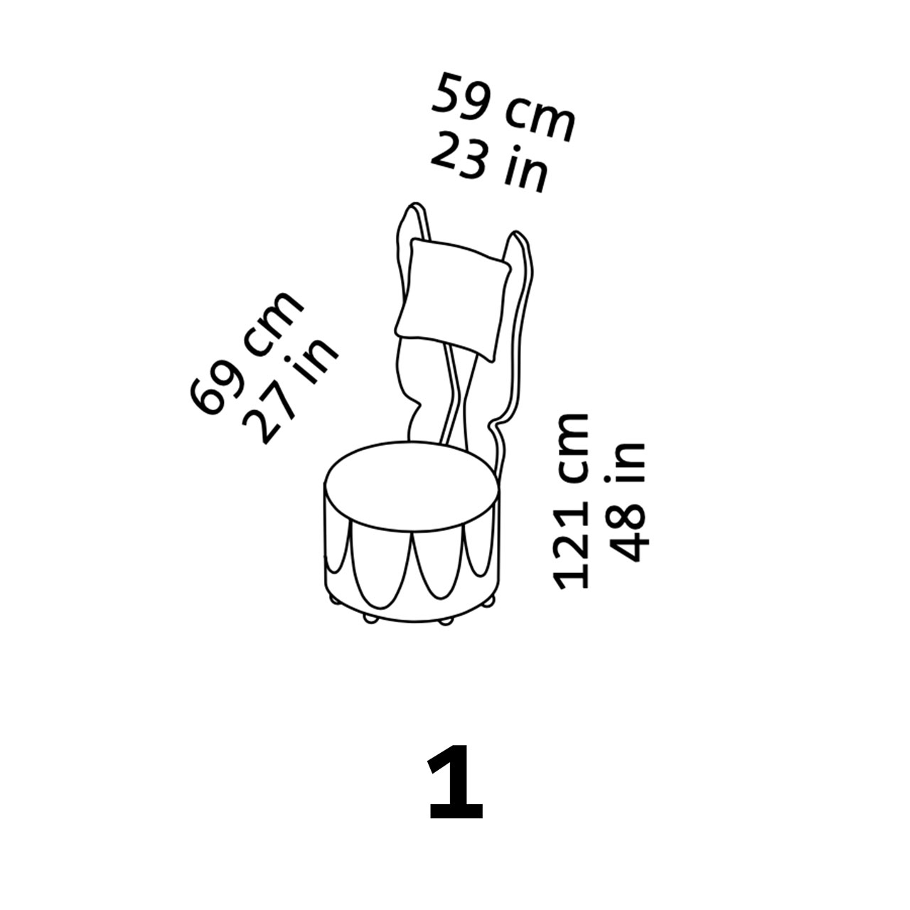 Maßzeichnung brühl libellule Sessel 69801 Maßzeichnung brühl libellule Sessel 69801