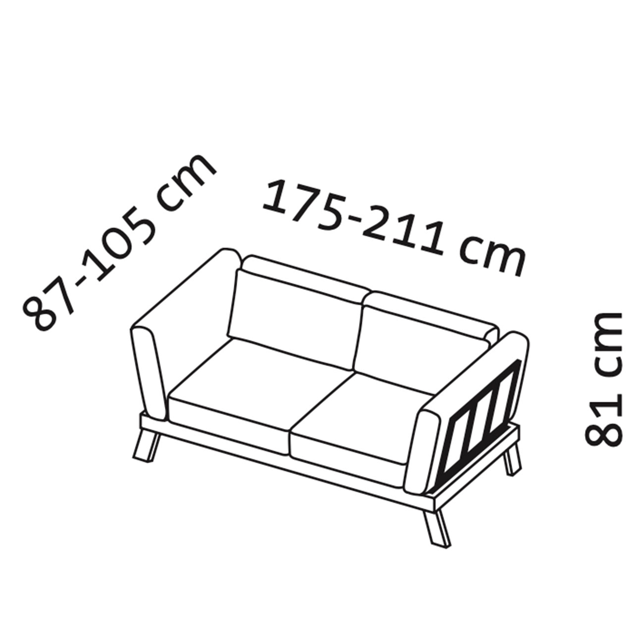 Maßzeichnung brühl lofoten pure 73508 Maßzeichnung brühl lofoten pure Sofa