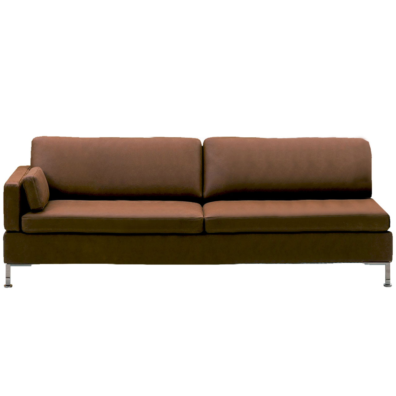 Bruehl_alba_Y1-Anstellsofa Anstellsofa in braunem Leder.