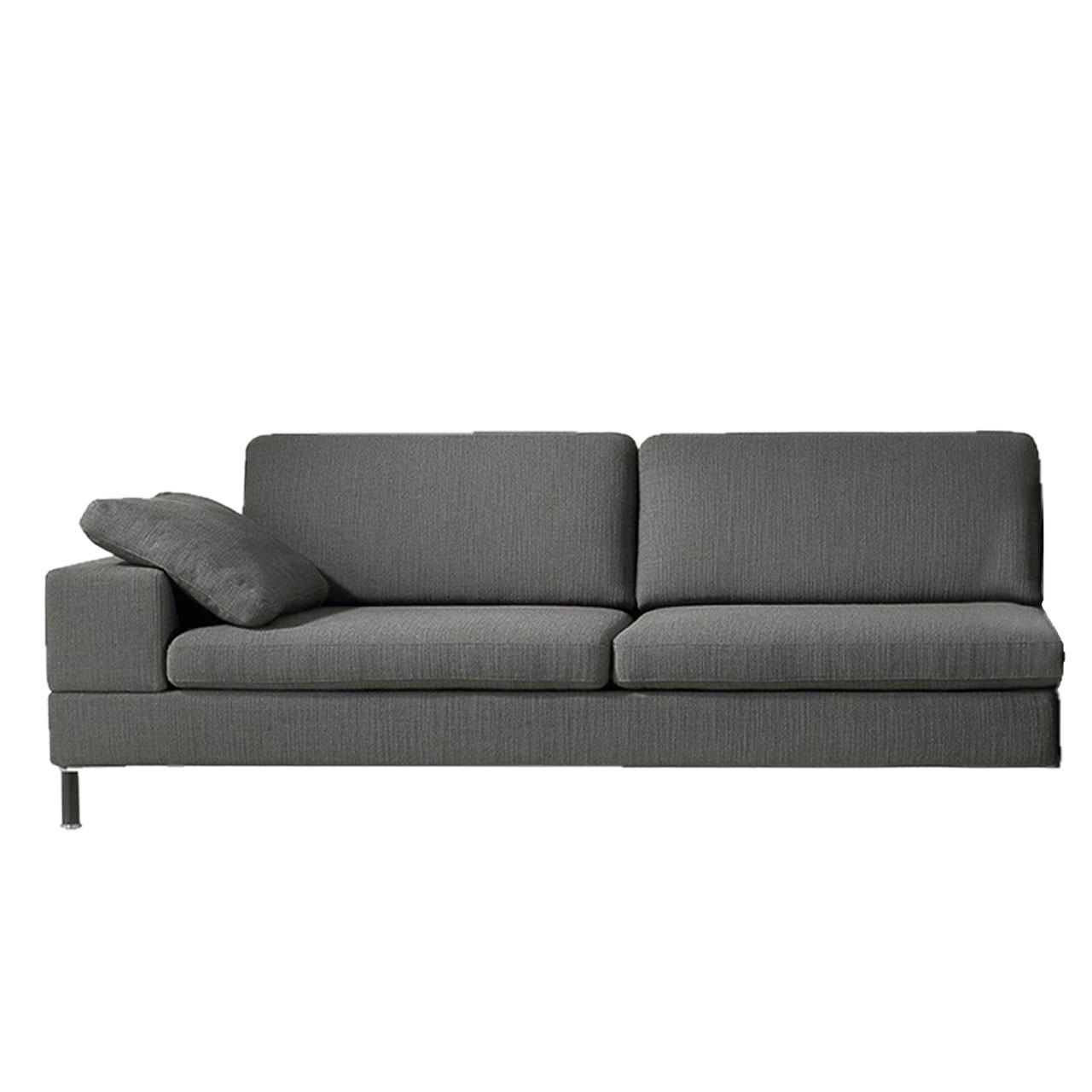 brühl alba - Anstellsofa 67620 Dunkelgraues Anstellsofa mit Armlehne links.