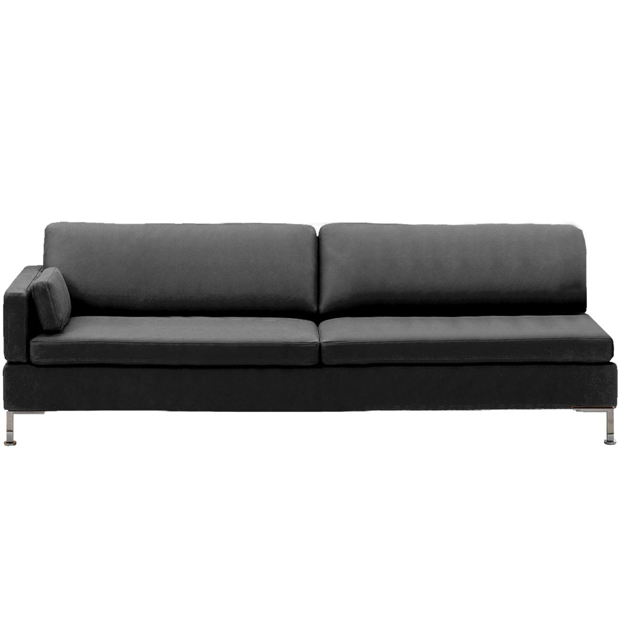 Bruehl_alba_Z2-Anstellsofa Anstellsofa in schwarzem Leder.