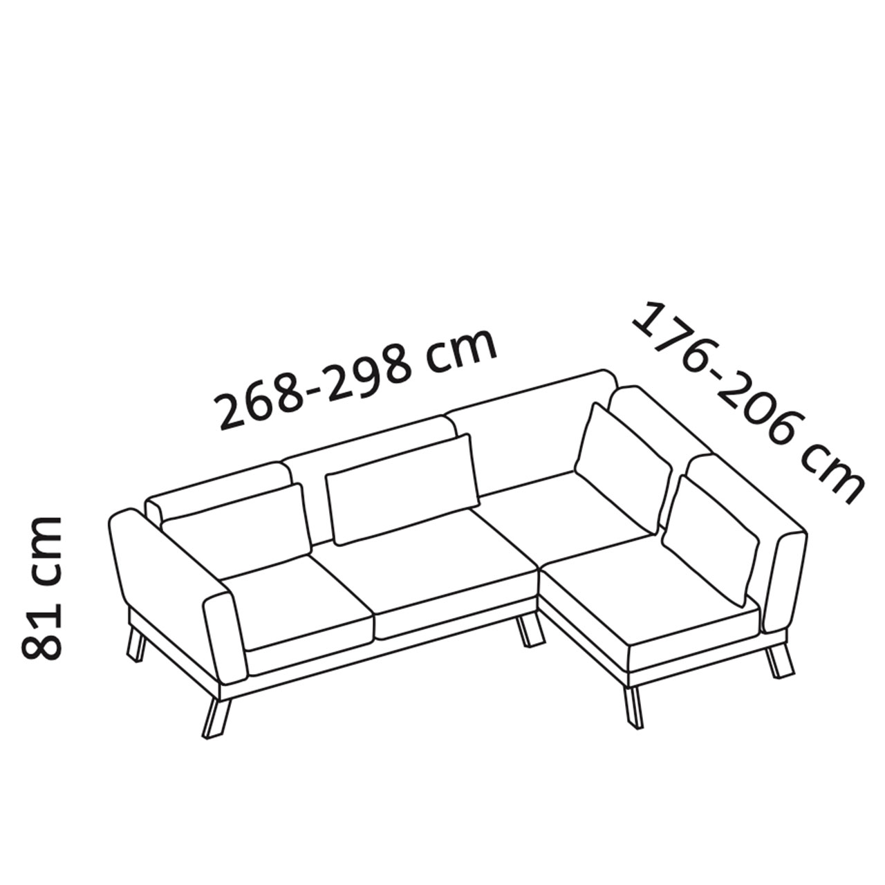 Maßzeichnung brühl lofoten lounge 73421 + 73421 Maßzeichnung brühl lofoten lounge Eckgarnitur