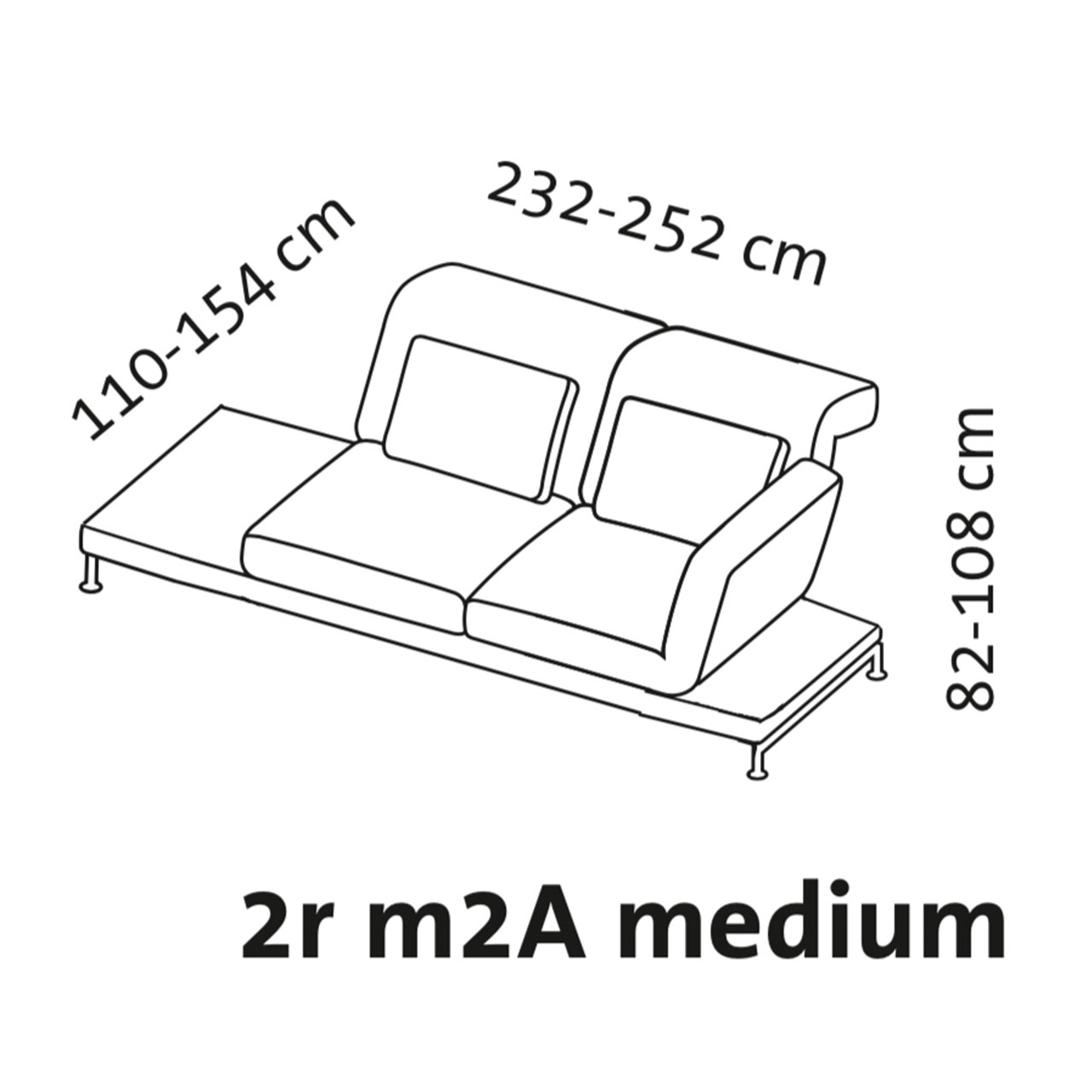 Maßzeichnung brühl moule medium 73129 Maßzeichnung brühl moule medium Anstellsofa mit Ablage