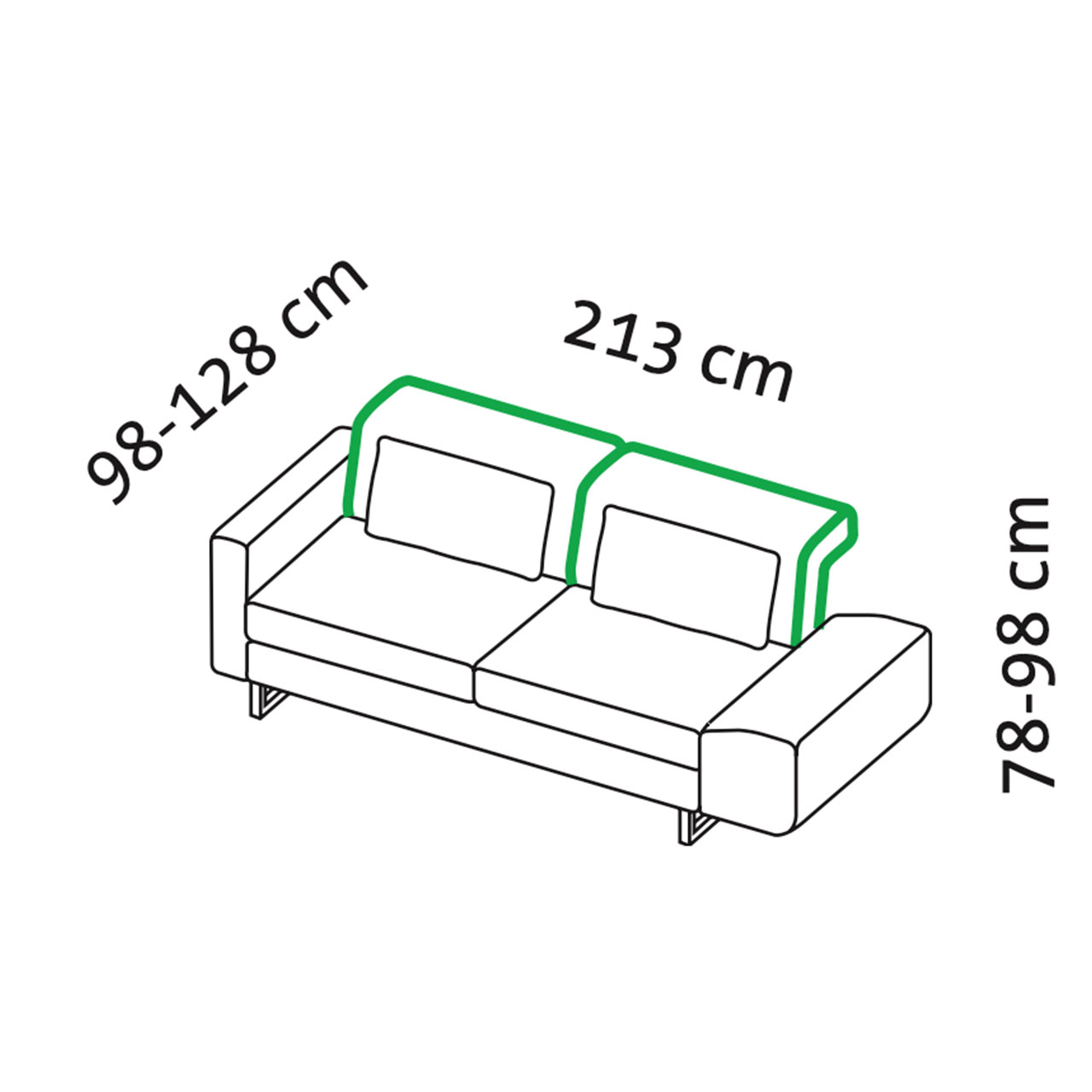 Maßzeichnung brühl embrace 69631 Maßzeichnung brühl embrace Sofa