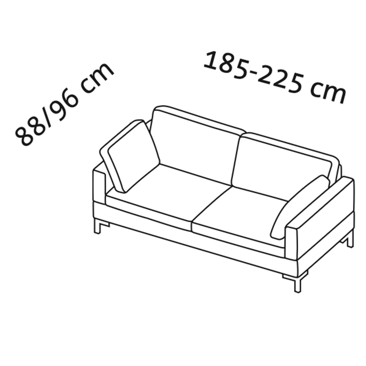 Maßzeichnung alba system 45508 Maßzeichnung alba system Sofa 45508