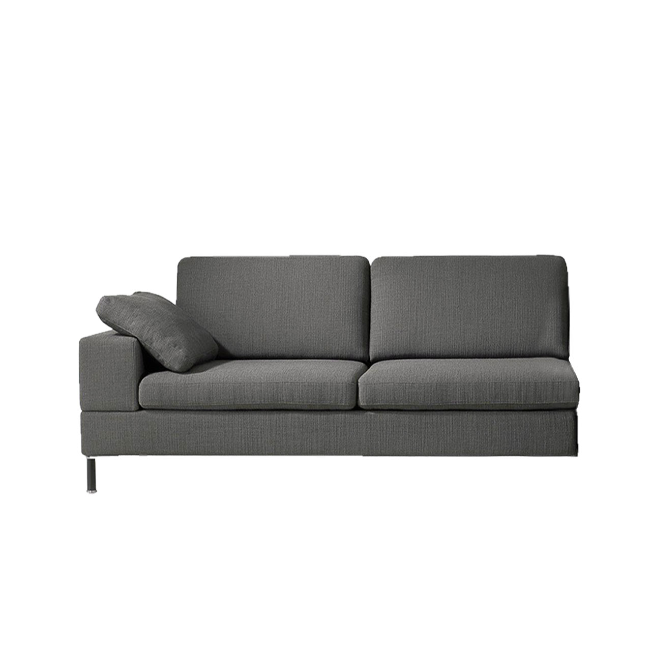 brühl alba - Anstellsofa 67616 Dunkelgraues Anstellsofa mit Armlehne links.