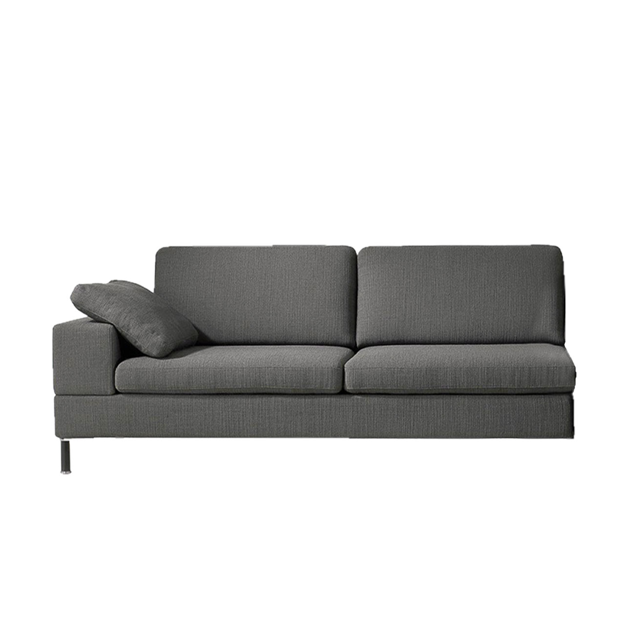 brühl alba - Anstellsofa 67618 Dunkelgraues Anstellsofa mit Armlehne links.