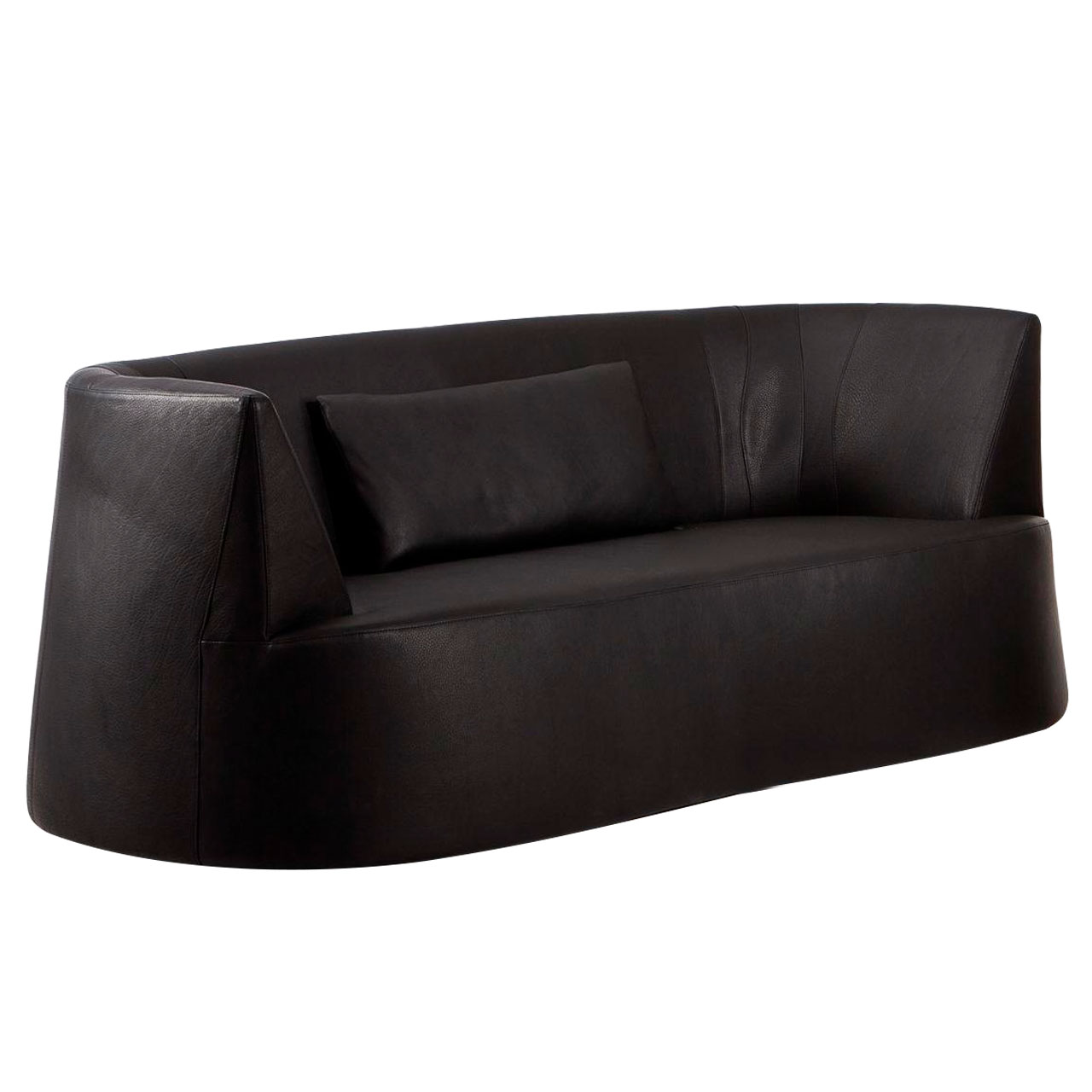 brühl powder Sofa 58805 Schwarzes Ledersofa.