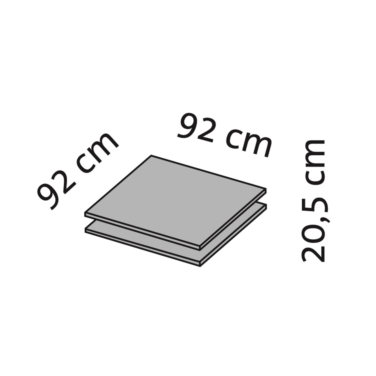 Maßzeichnung brühl all together Tisch 73690. Maßzeichnung für den all together Tisch 73690.