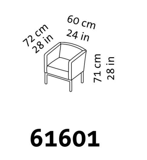 Maßzeichnung brühl add1 Sessel 61601 Maßzeichnung für den Sessel add1 von brühl mit Armlehnen beidseitig.